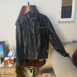 Mens, NWOT, Guess faux leather jacket